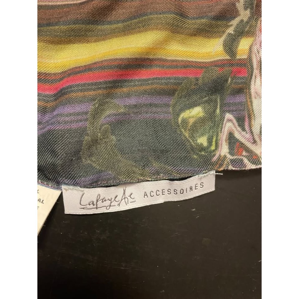 Lafayette Accessories Floral Blend Scarf Wrap 90% Modal 10% Cashmere - Picture 4 of 4